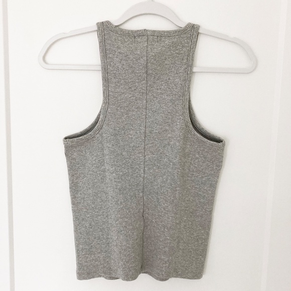 NWT J. Crew Heather Gray New Favorite Tank Top in Vintage Rib - S - Picture 3 of 5